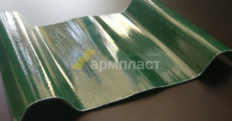 Лист стеклопластиковый профилированный цветной 20-100-1,0 (трапеция)